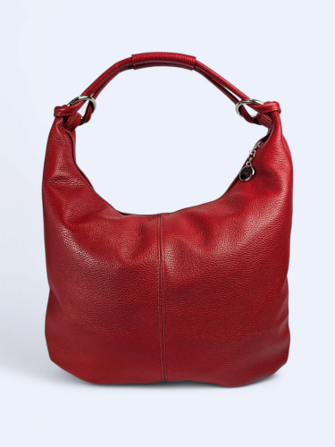 Skórzana shopperka Lunetta czerwona