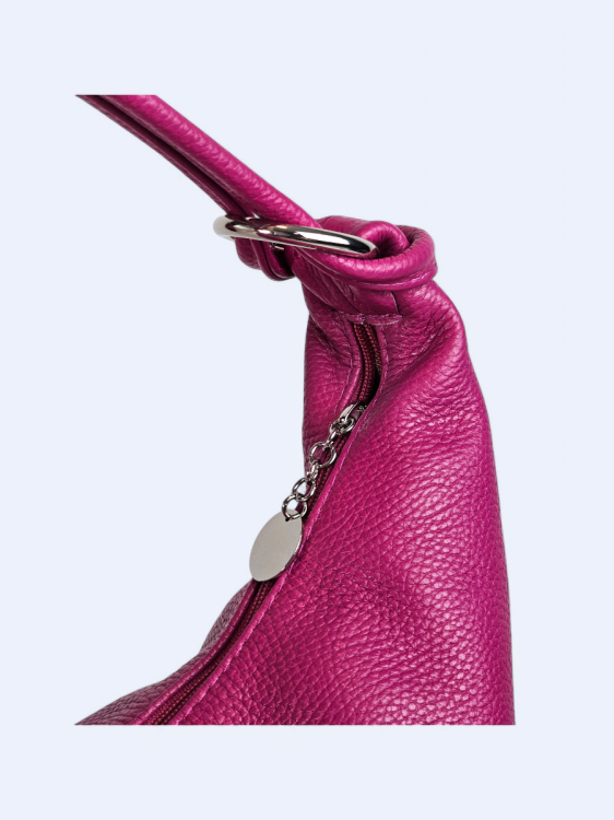 Skórzana shopperka Lunetta różowy