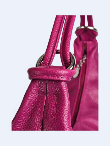 Skórzana shopperka Lunetta różowy