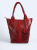 Skórzana shopperka Carla czerwona