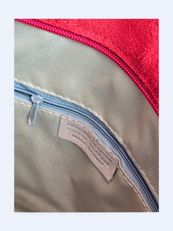 Skórzana shopperka Carla czerwona