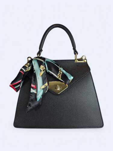 Trapezowa torebka kuferek Elio czarna