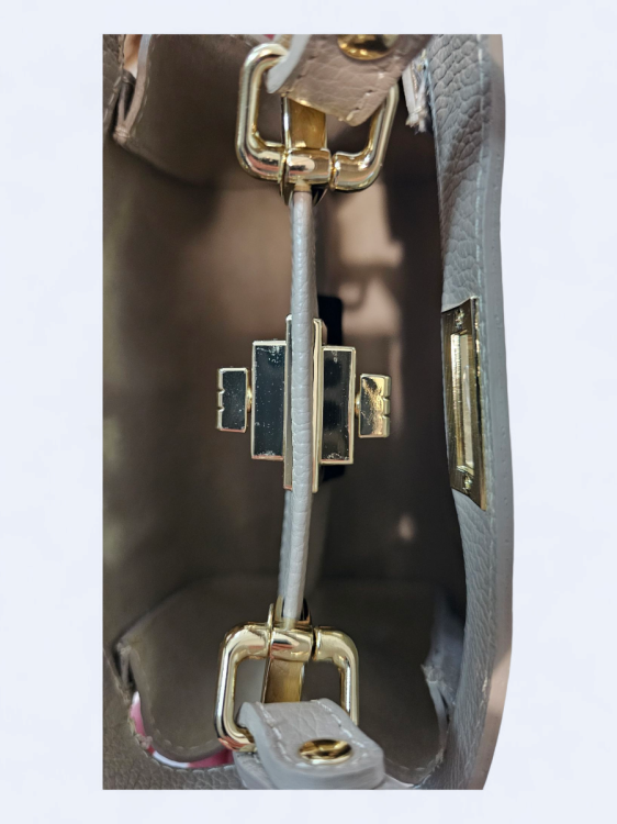 Torba kuferek do ręki i na ramię jasny beż