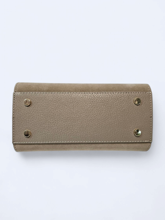 Torba kuferek do ręki i na ramię jasny beż