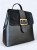 Elegancki skórzany plecak z klamrą czarny