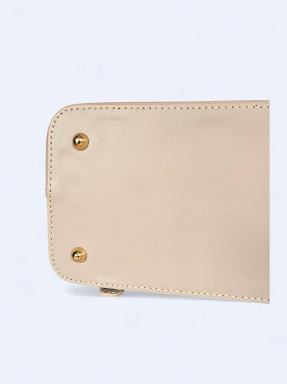 Elegancki skórzany plecak z klamrą powder