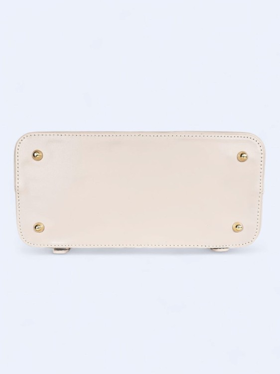 Elegancki skórzany plecak z klamrą powder