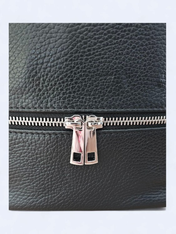 Elegancki skórzany miejski plecak czarny