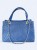 Klasyczna torebka z plecionym wzorem niebieska