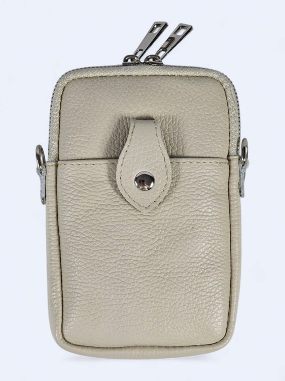 Mini podręczna torebka listonoszka kremowy beż