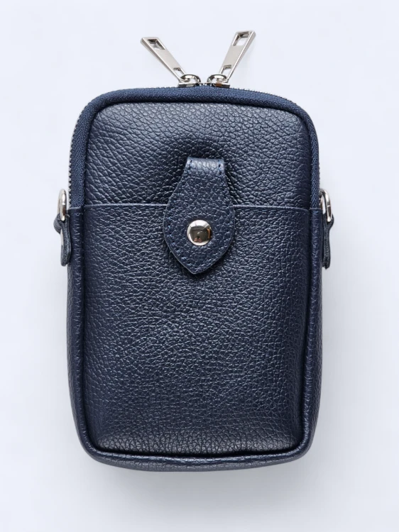 Mini podręczna torebka listonoszka granatowa