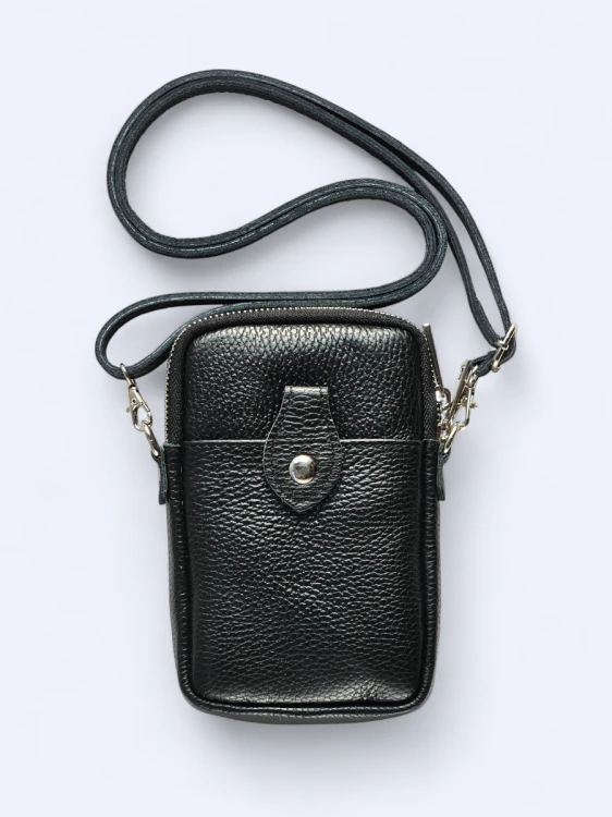 Mini podręczna torebka listonoszka soczysta czarna