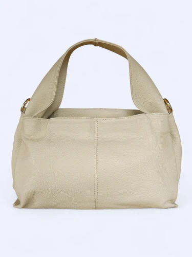 Klasyczna torba do ręki i na ramię jasny beż