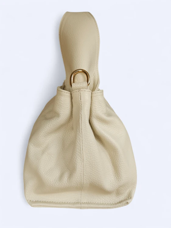 Klasyczna torba do ręki i na ramię jasny beż