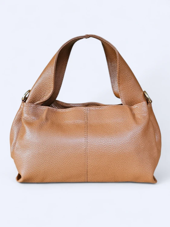 Klasyczna torba do ręki i na ramię brązowa