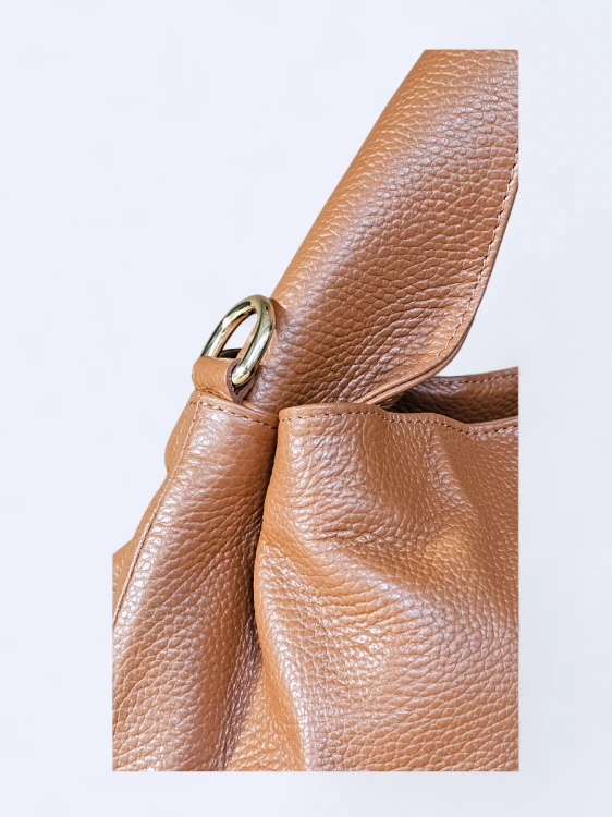 Klasyczna torba do ręki i na ramię brązowa