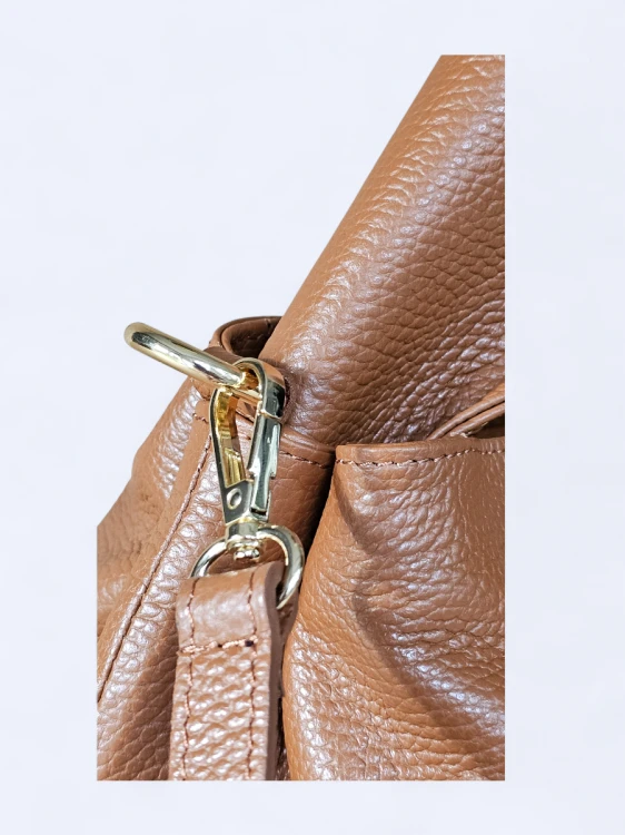 Klasyczna torba do ręki i na ramię brązowa