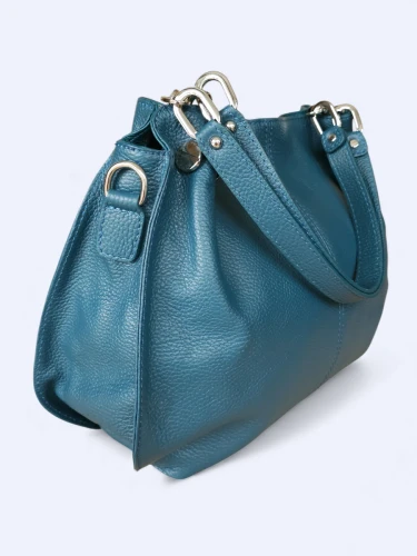 Klasyczna pojemna torebka Alessandra turkusowa