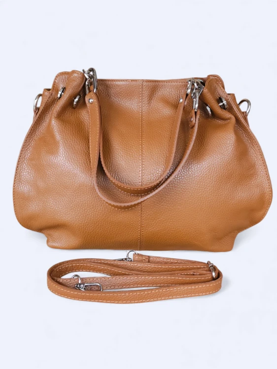 Klasyczna pojemna torebka Alessandra brązowa