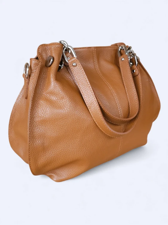 Klasyczna pojemna torebka Alessandra brązowa