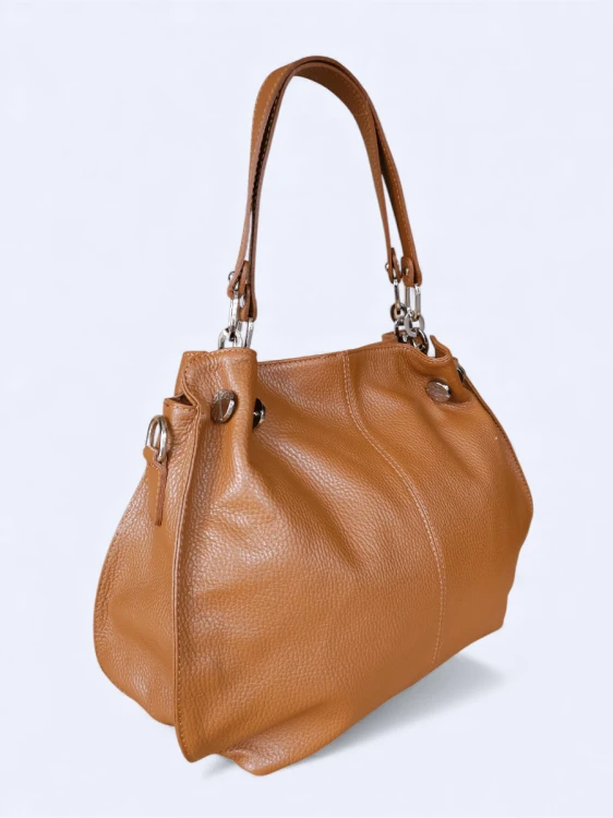 Klasyczna pojemna torebka Alessandra brązowa