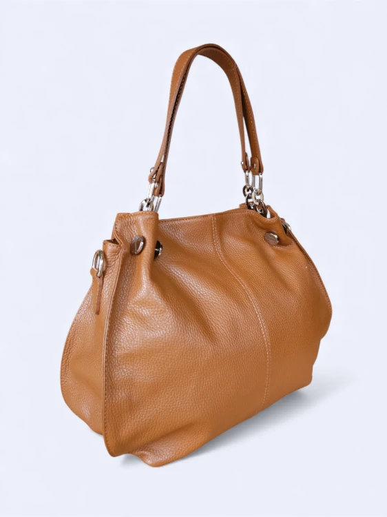 Klasyczna pojemna torebka Alessandra brązowa