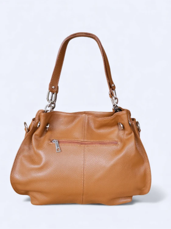 Klasyczna pojemna torebka Alessandra brązowa