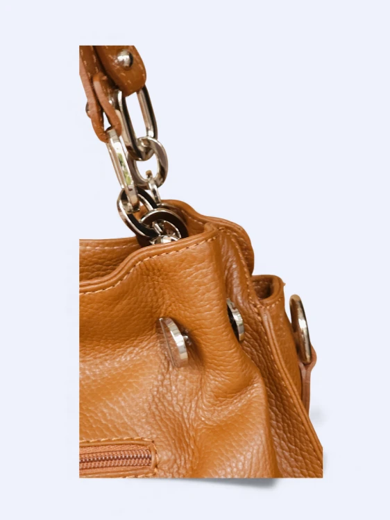 Klasyczna pojemna torebka Alessandra brązowa