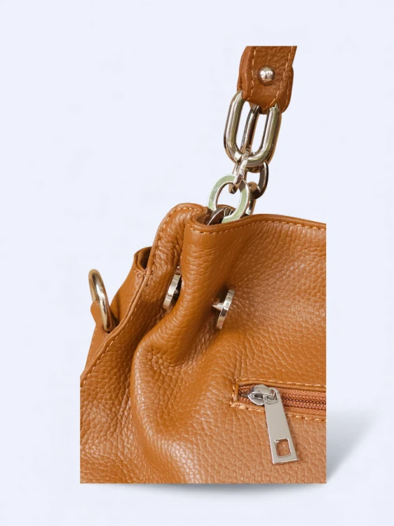 Klasyczna pojemna torebka Alessandra brązowa