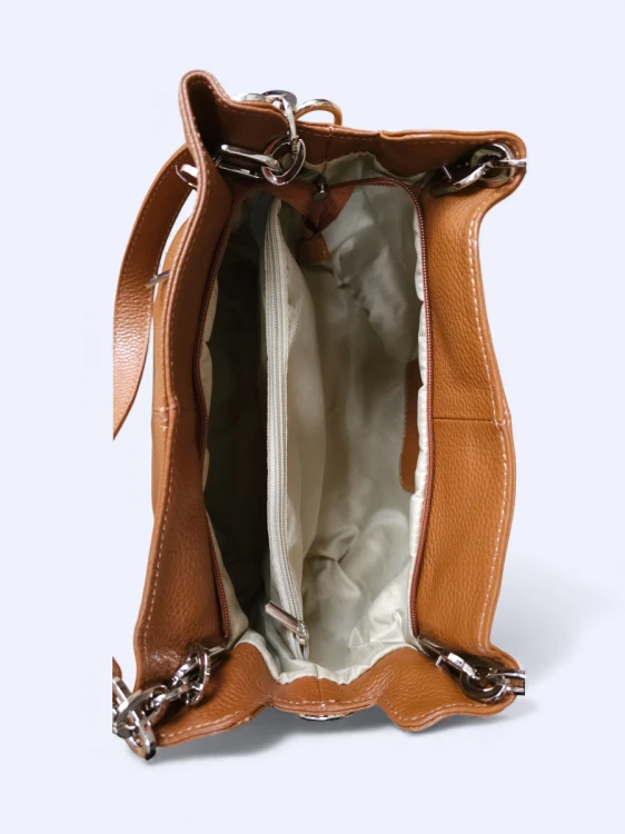 Klasyczna pojemna torebka Alessandra brązowa