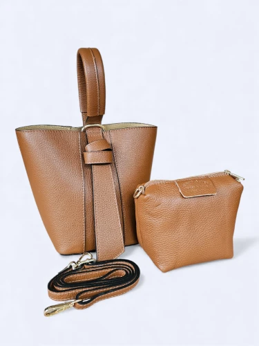 Skórzana damska torba do ręki i na ramię brązowa