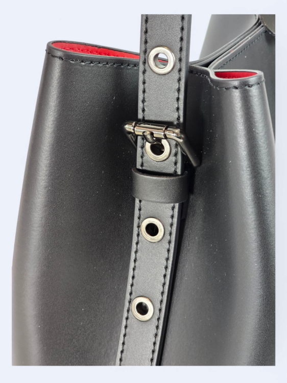 Czarna skórzana damska shopperka VALENTINA