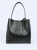Czarna skórzana damska shopperka VALENTINA
