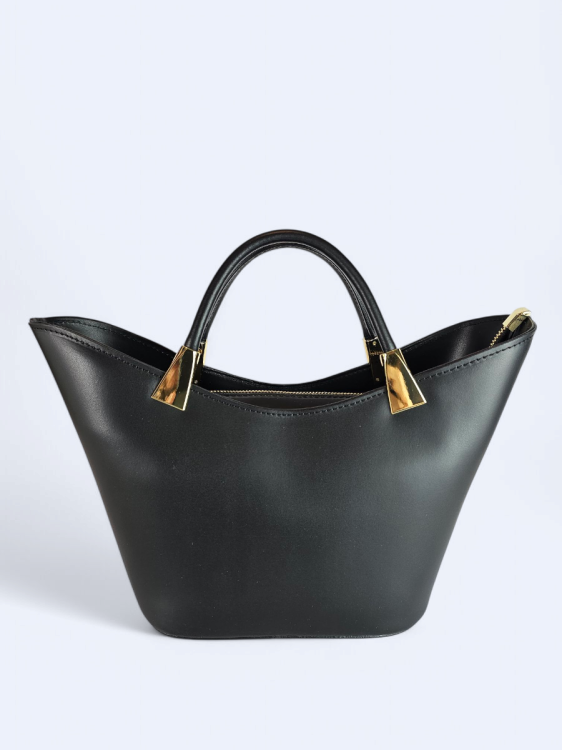 Czarna klasyczna skórzana torba  GIULIA