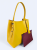 Żółta skórzana damska shopperka VALENTINA