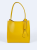 Żółta skórzana damska shopperka VALENTINA