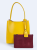 Żółta skórzana damska shopperka VALENTINA