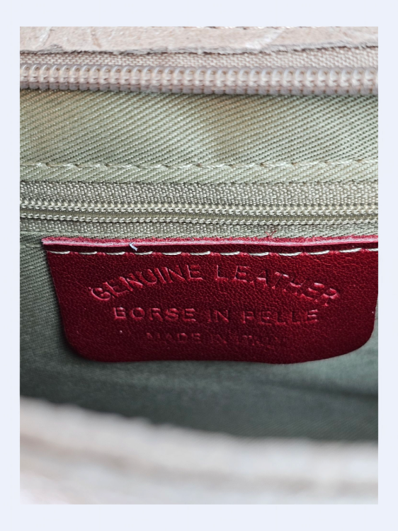 Listonoszka z zamszowej drukowanej skóry gray