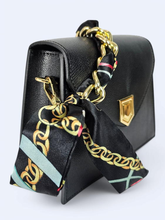 Skórzana torba czarna listonoszka twilly