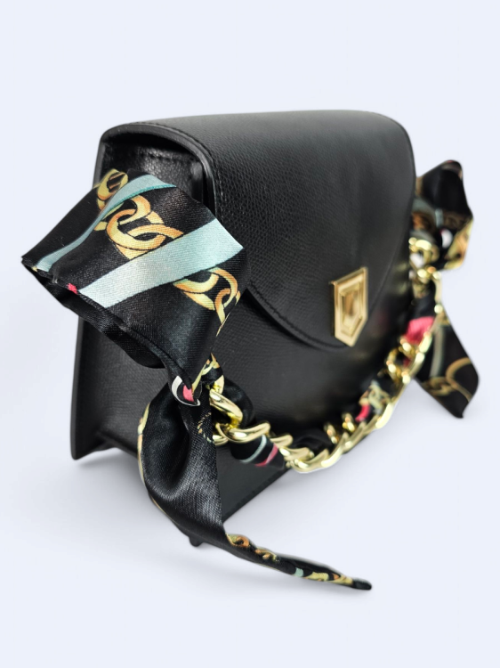 Skórzana torba czarna listonoszka twilly