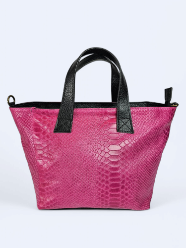 Skórzana damska torba Aurilia fuksja