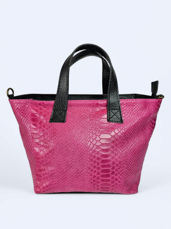 Skórzana damska torba Aurilia fuksja