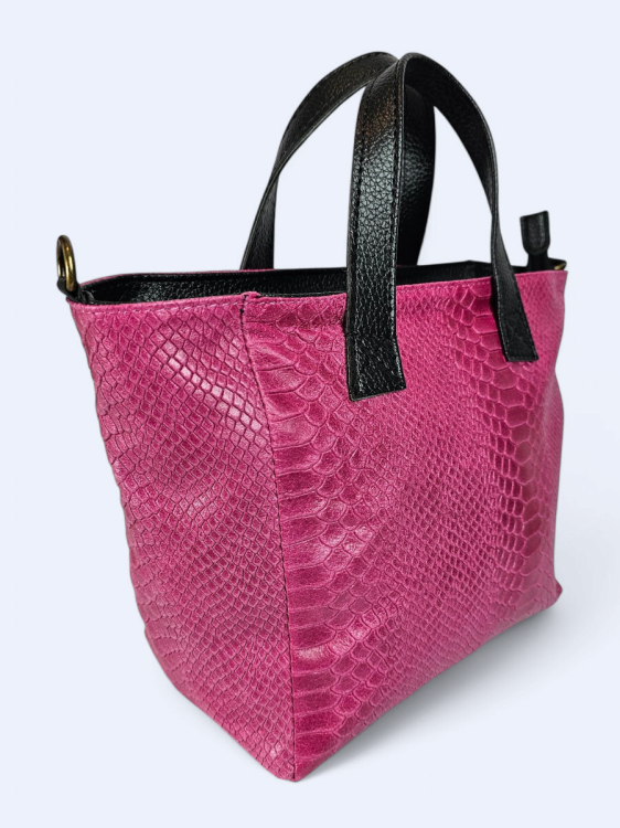 Skórzana damska torba Aurilia fuksja