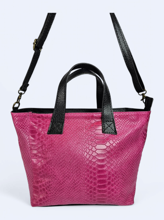 Skórzana damska torba Aurilia fuksja