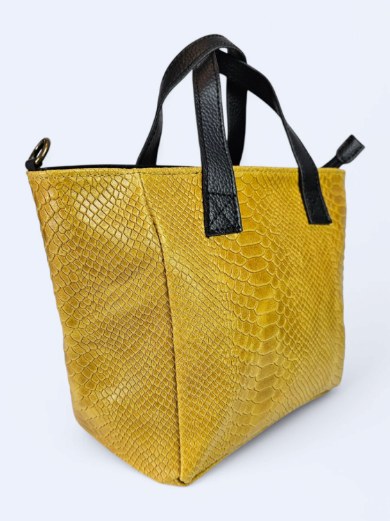 Skórzana damska torba Aurilia musztardowa