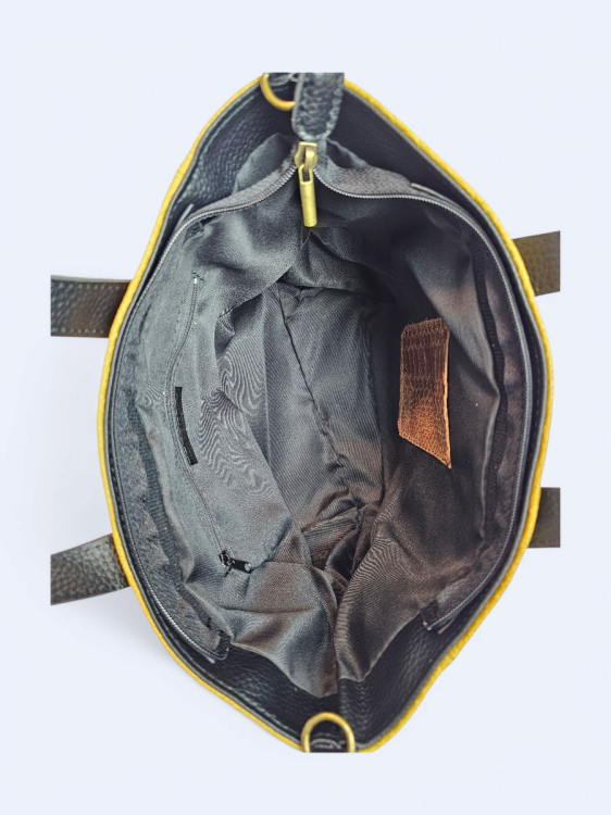 Skórzana damska torba Aurilia musztardowa