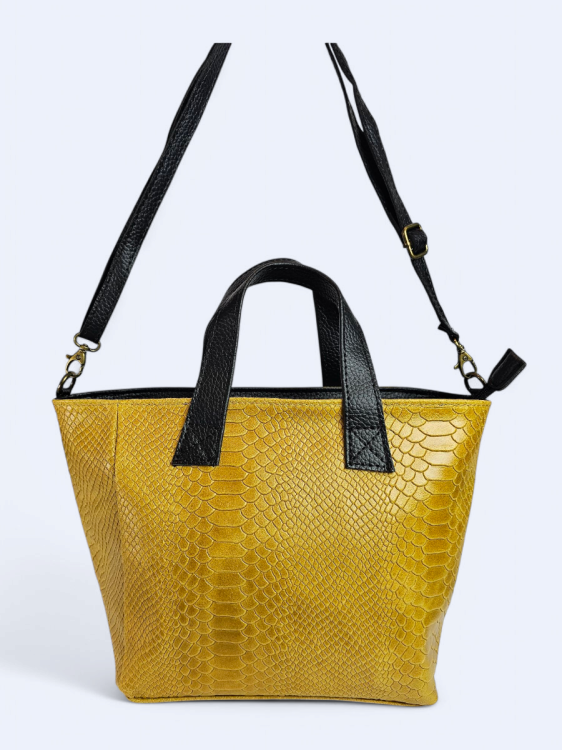 Skórzana damska torba Aurilia musztardowa