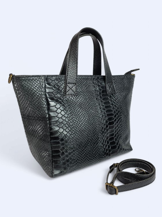 Skórzana damska torba Aurilia czarna