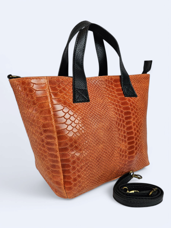 Skórzana damska torba Aurilia pomarańczowa