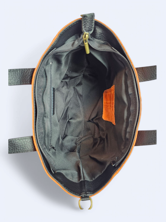 Skórzana damska torba Aurilia pomarańczowa